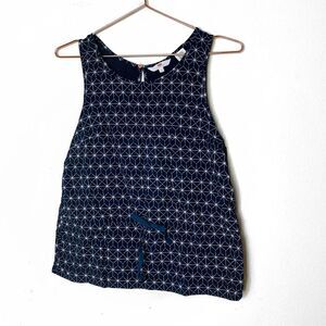 EUC Levis Blue Printed Smocked Top Small